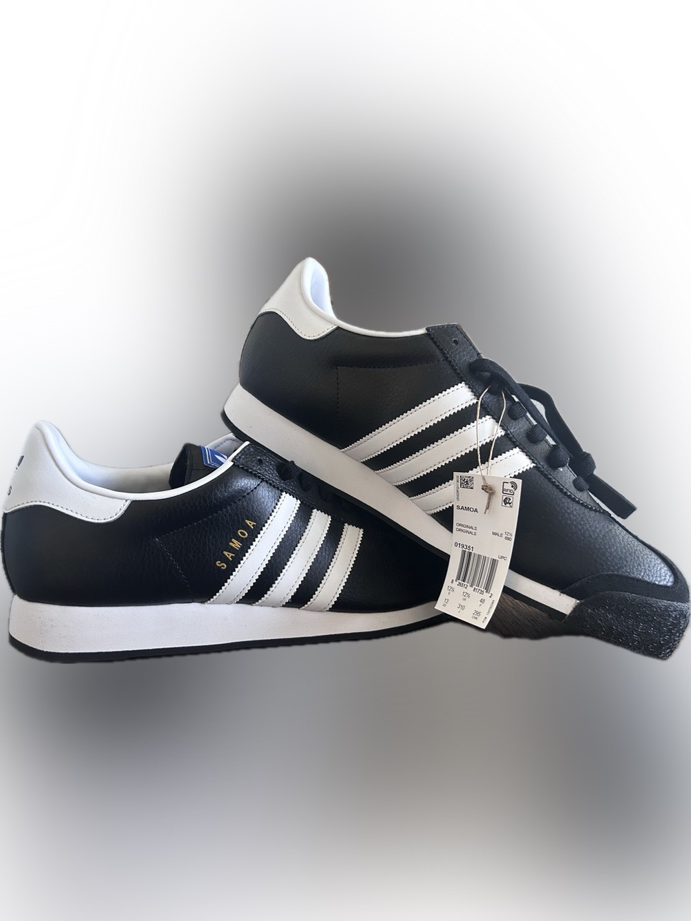 Adidas Samoa Men’s Black/White Leather Sneakers (No box)